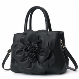 Дамска чанта 3D Flowers Black
