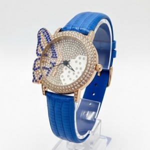 Часовник Prance Butterfly Естествена кожа Blue