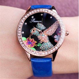 Часовник Prance Hummingbird Естествена кожа Blue
