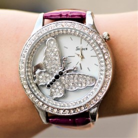 Дамски часовник Selden Butterfly Purple