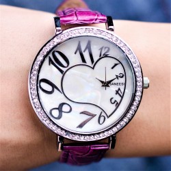 Дамски часовник Saneesi Heart Purple 201