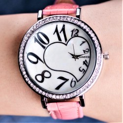 Дамски часовник Saneesi Heart Pink 201