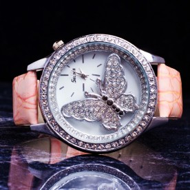 Дамски часовник Selden Butterfly Pink