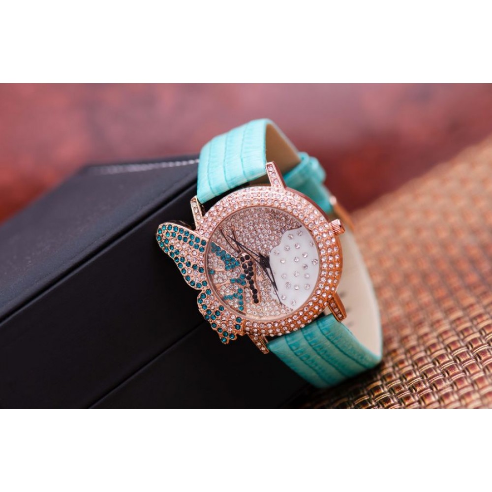 Ceas Prance Butterfly piele naturală