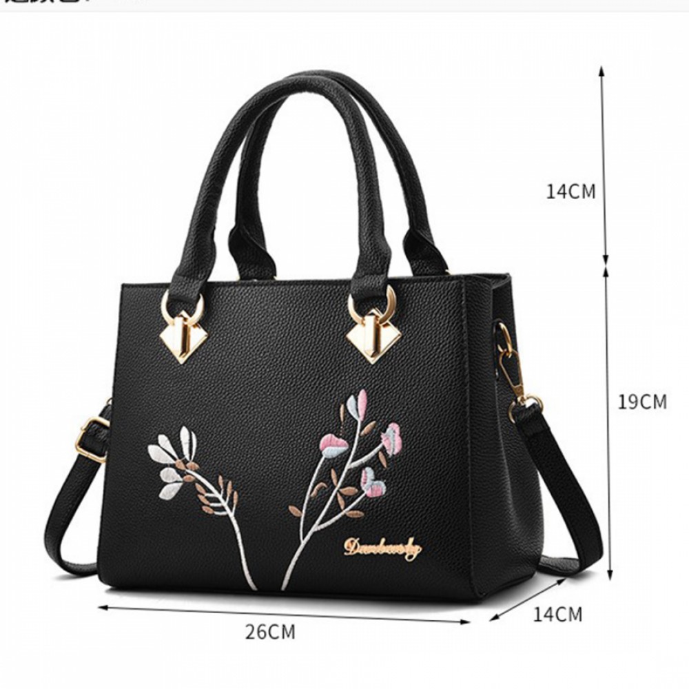 Geanta dama Flowers Black