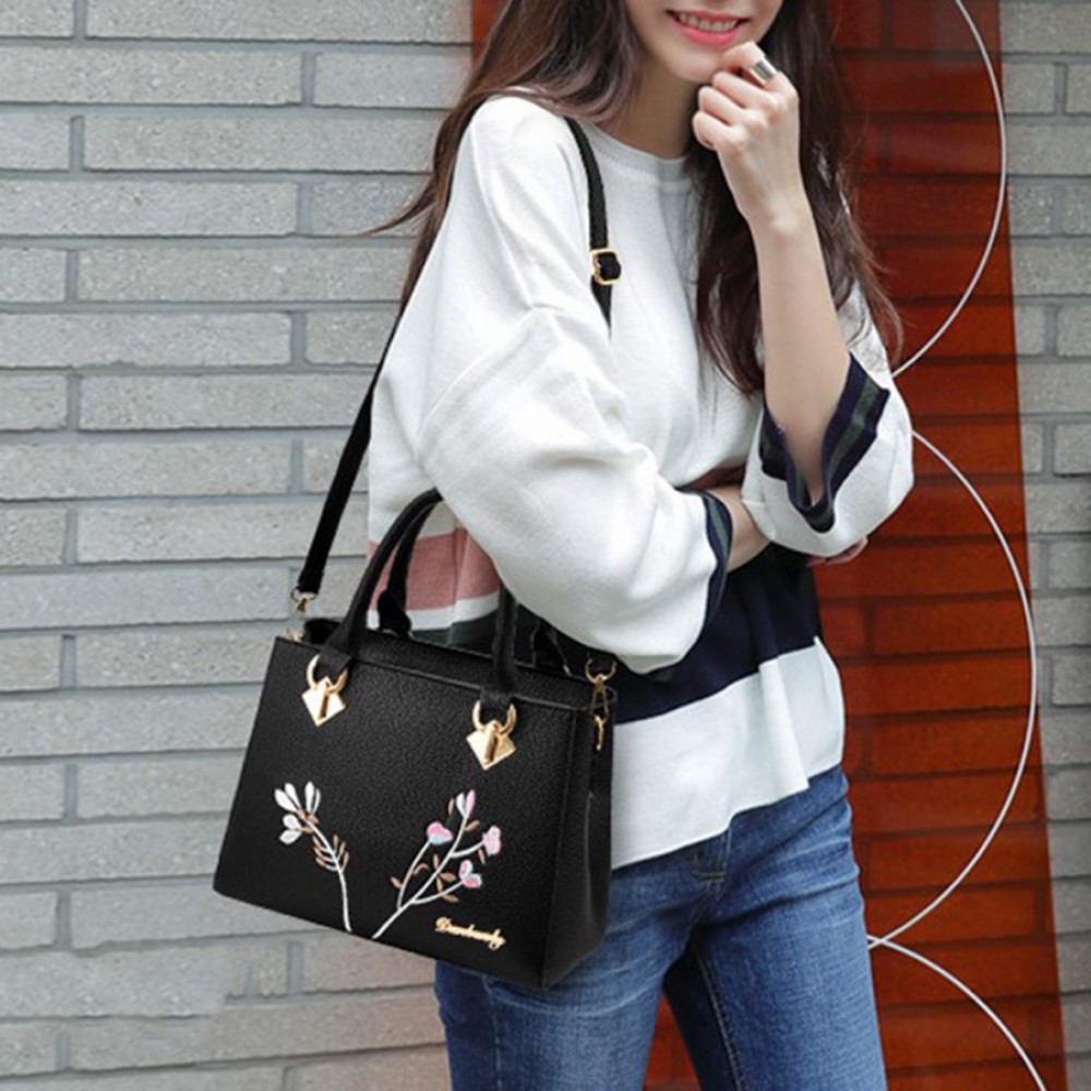Geanta dama Flowers Black