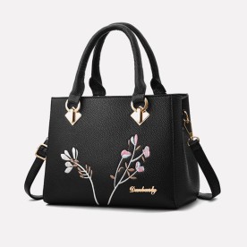 Дамска чанта Flowers Black