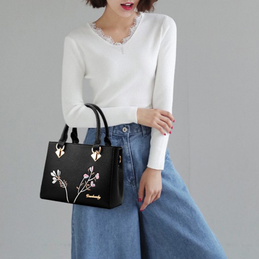 Geanta dama Flowers Black