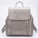 Rucsac dama, de tip geanta B819, Piele naturala, Gri