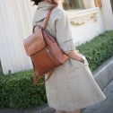 Rucsac dama, de tip geanta B819, Piele naturala, Gri