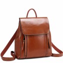 Rucsac dama, de tip geanta B819, Piele naturala, Мaro camel