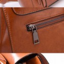 Rucsac dama, de tip geanta B819, Piele naturala, Мaro camel