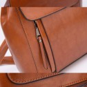 Rucsac dama, de tip geanta B819, Piele naturala, Мaro camel