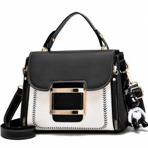 Geanta dama B861,Negru/Alb