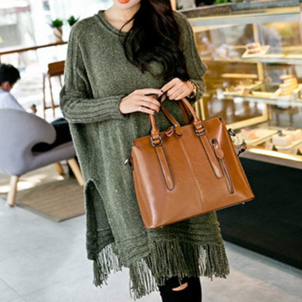 Дамска чанта Естествена кожа Brown 1002