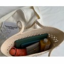 Плетена чанта тип "кошница" Beige
