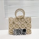 Плетена чанта Lemons Beige