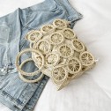Плетена чанта Lemons Beige