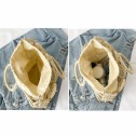 Плетена чанта Lemons Beige