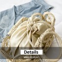 Плетена чанта Lemons Beige