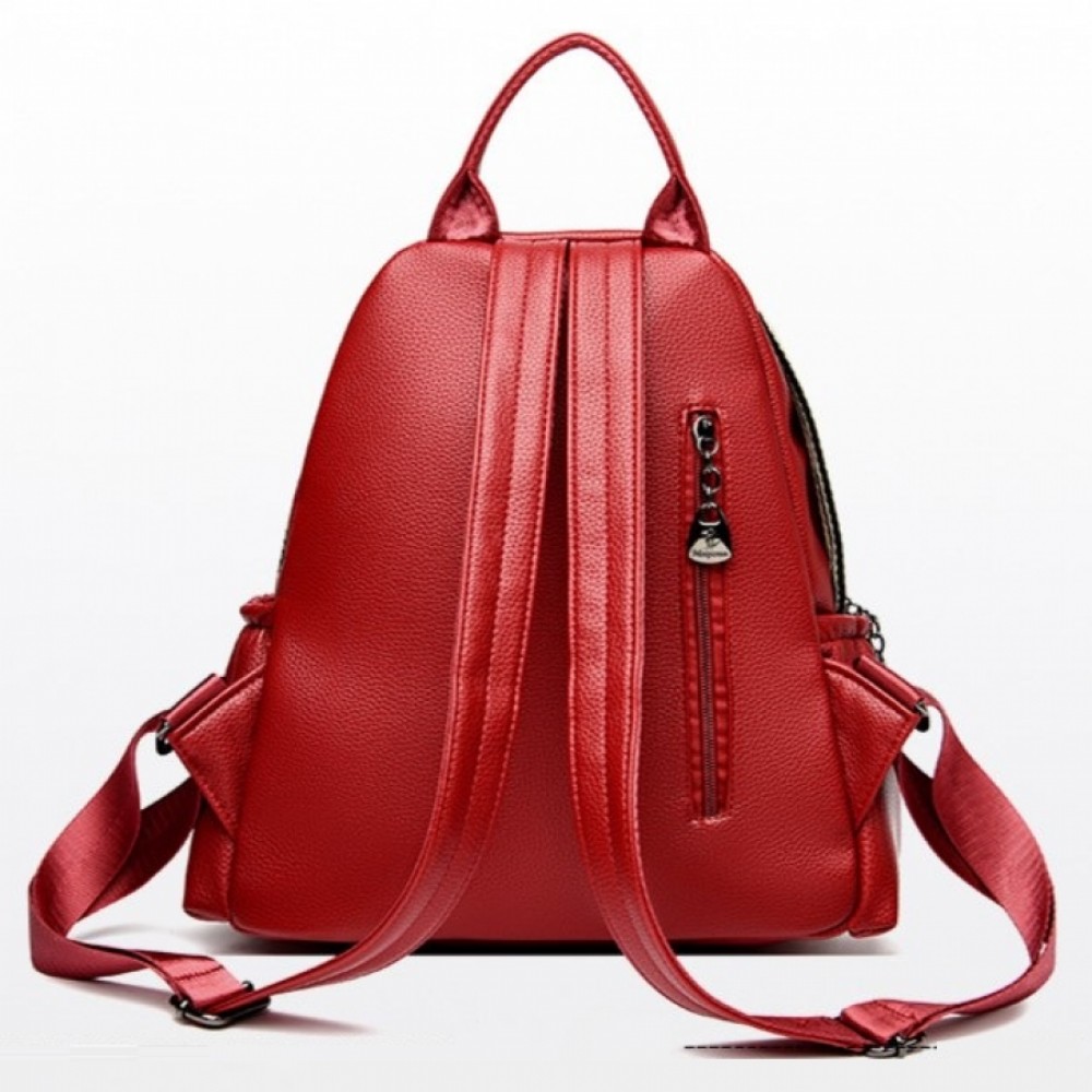 Rucsac dama B1114, Piele ecologica, Negru