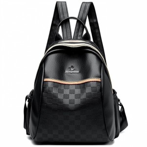 Rucsac dama B1114, Piele ecologica, Negru