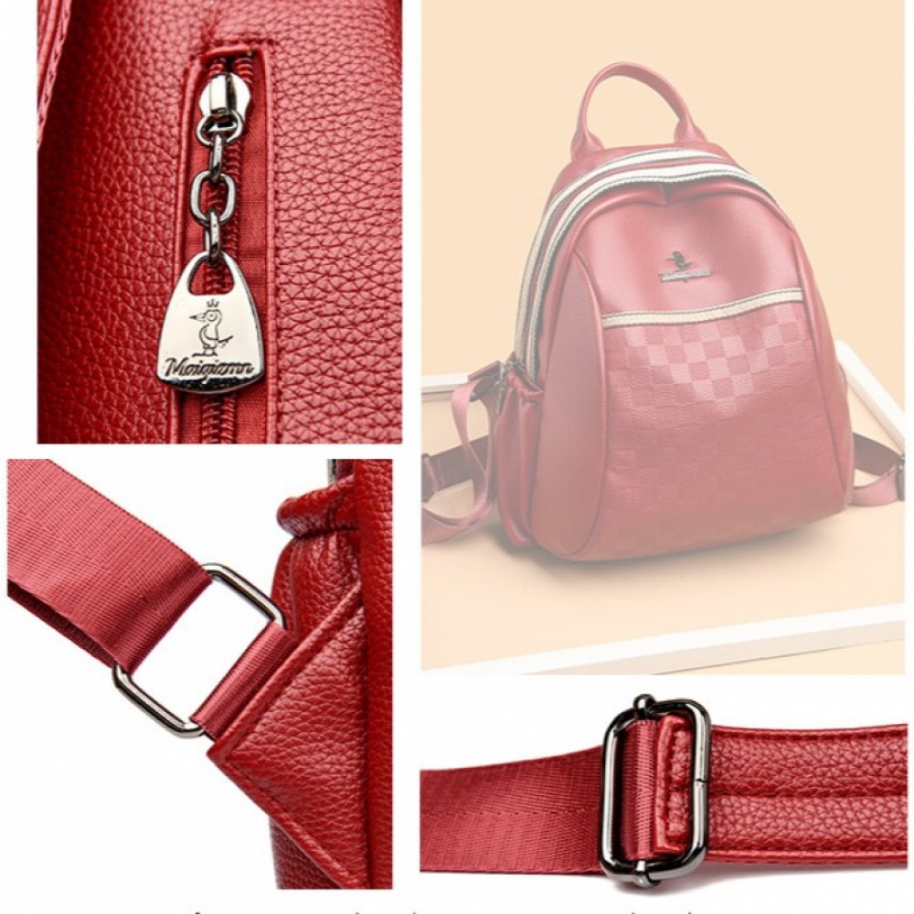 Rucsac dama B1114, Piele ecologica, Negru