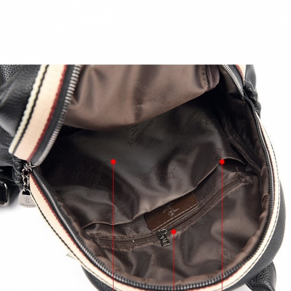 Rucsac dama B1114, Piele ecologica, Negru