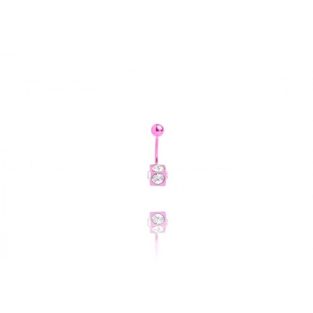 Обеца за пъп Pink Square
