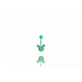 Обеца за пъп Green Mickey