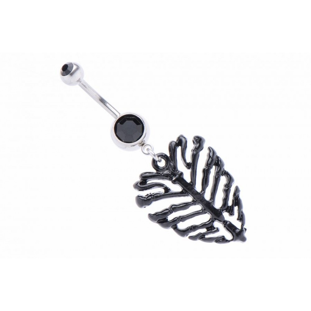 Обеца за пъп Black Leaf