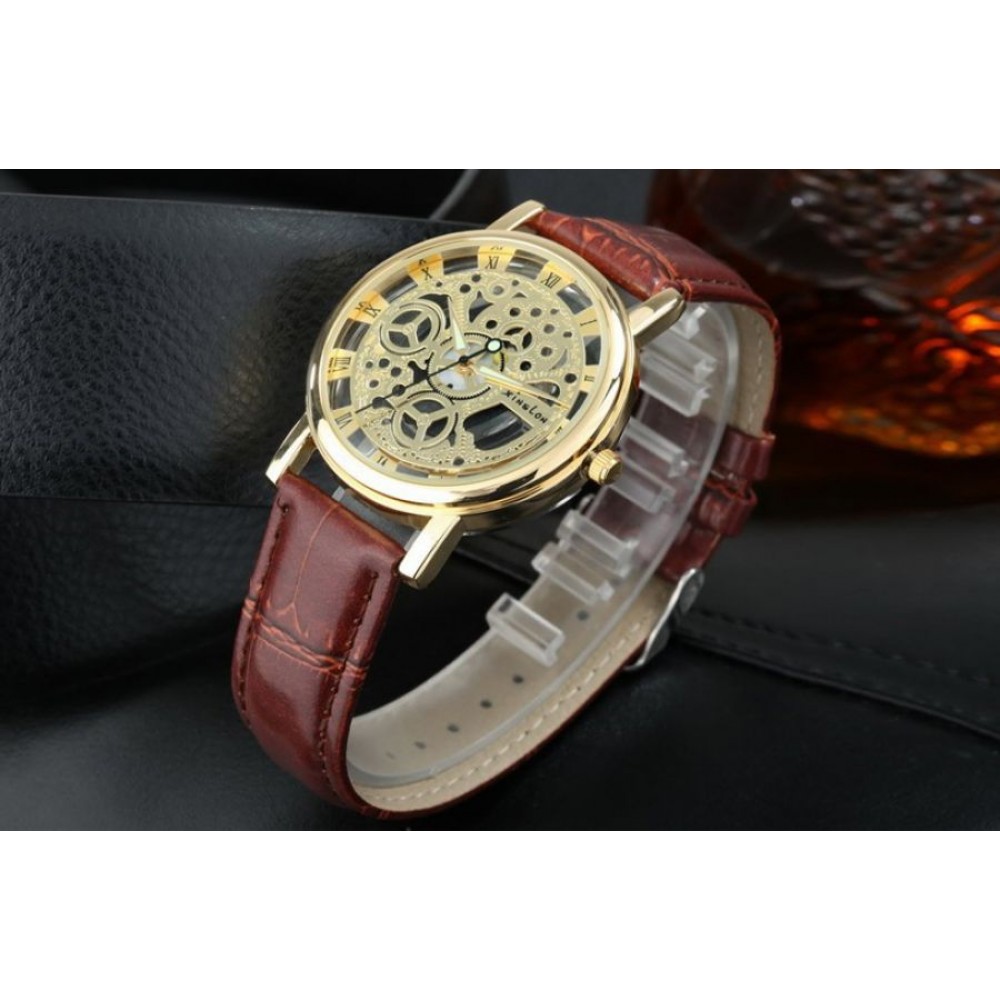 Часовник Xinslon Gold & Brown