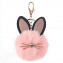 Puf accesoriu pentru geanta-rucsacul Gold Rabbit Pink