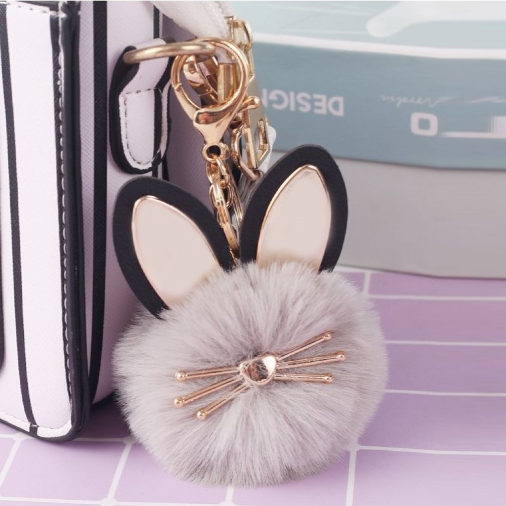Puf accesoriu pentru geanta-rucsacul Gold Rabbit Grey