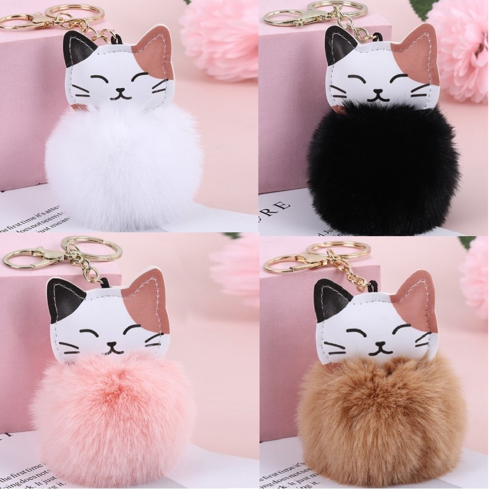 Puf accesoriu pentru geanta-rucsacul  Cat White