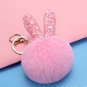 Puf accesoriu pentru geanta/rucsac Rabbit ears Pink