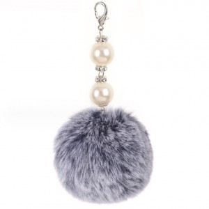 Accesoriu agățat puf pentru geantă sau rucsac Grey