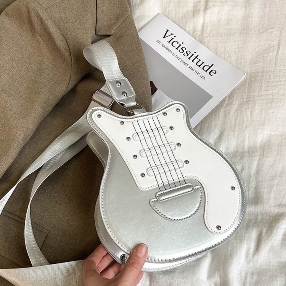 Дамска чанта Guitar White ] - b1345_2