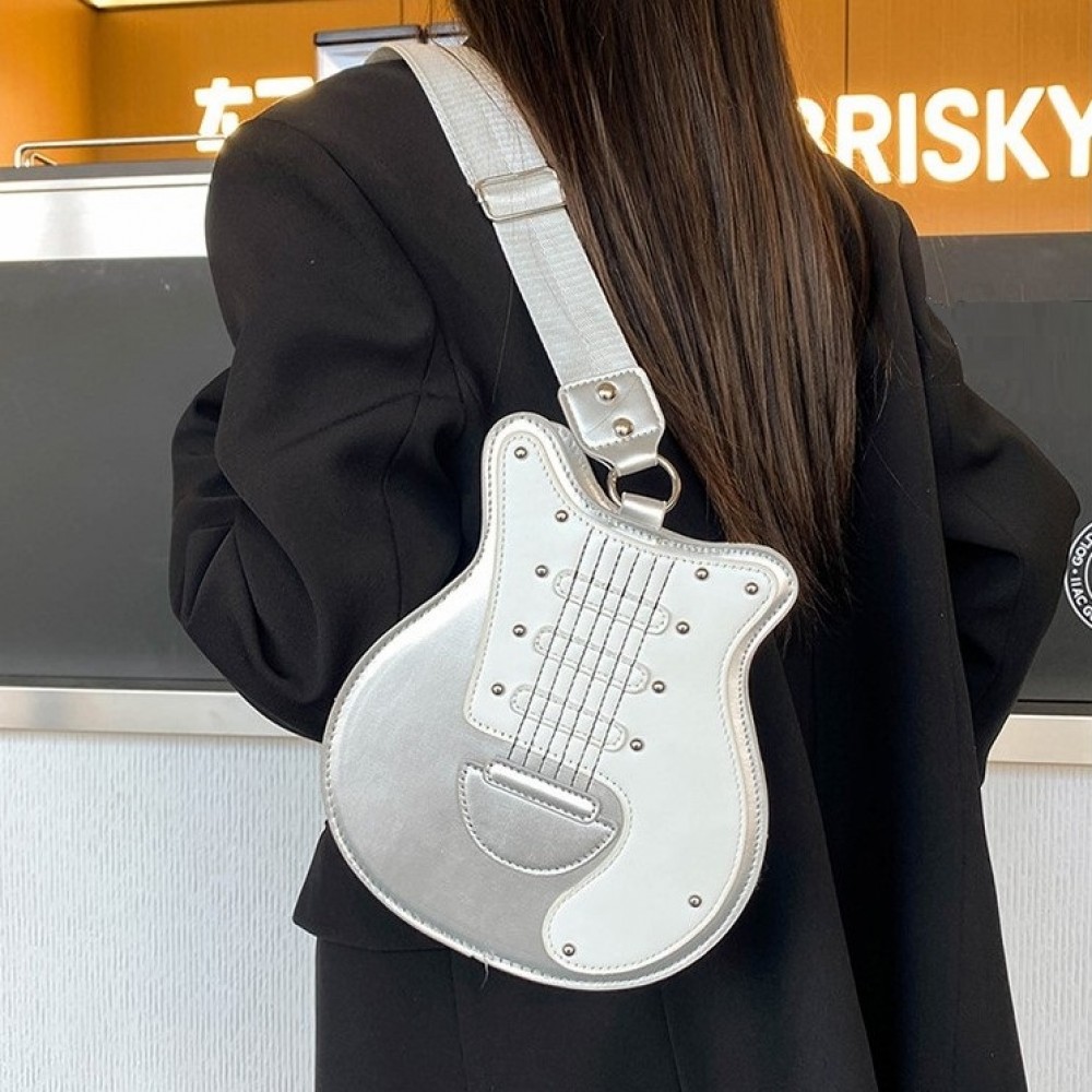 Дамска чанта Guitar White ] - b1345_2