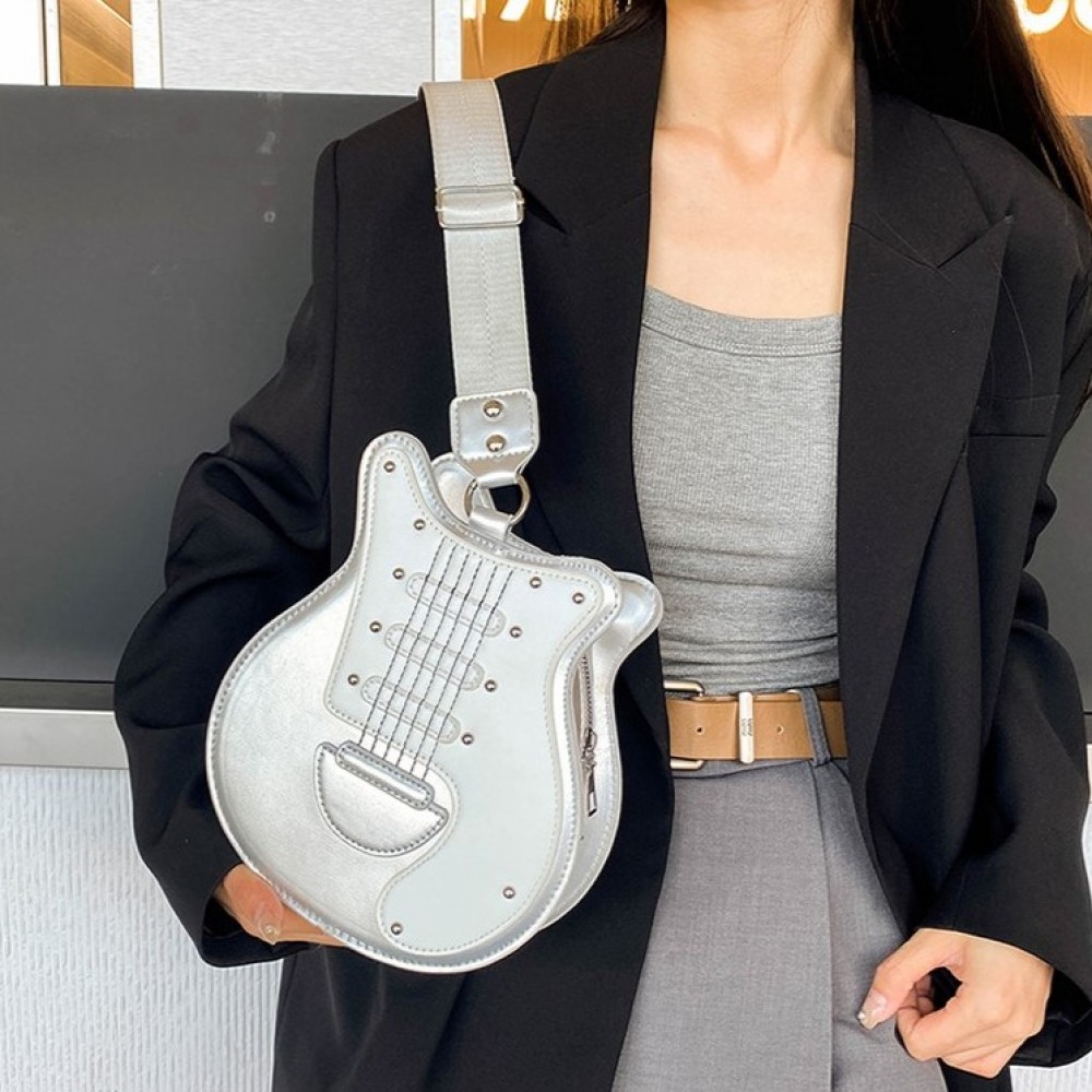Дамска чанта Guitar White ] - b1345_2