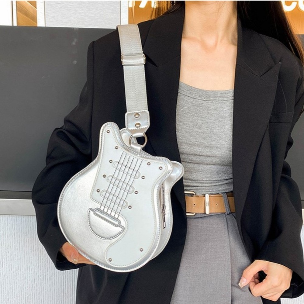 Дамска чанта Guitar White ] - b1345_2