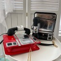 Чанта с работеща ретро слушалка Black Phone ] - b1197_1