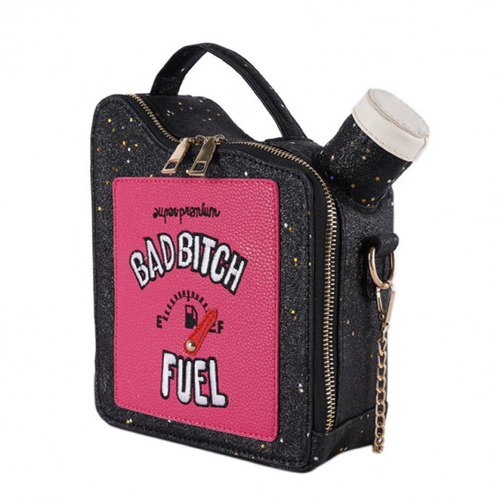 Geantă cu cască retro funcțională Black