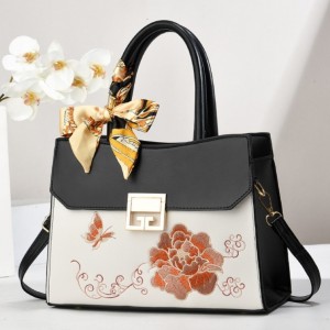 Дамска чанта with  Flowers Black
