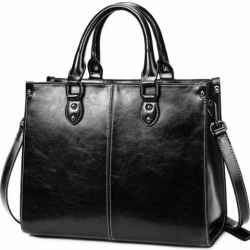 A picture of Дамска чанта Естествена кожа Black 1001
