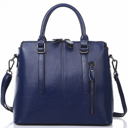 A picture of Дамска чанта Естествена кожа Blue 1002