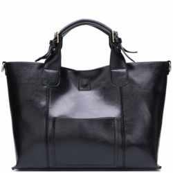 A picture of Дамска чанта Естествена кожа Black 1008