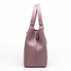 Additional picture of Дамска чанта Естествена кожа Purple 1011
