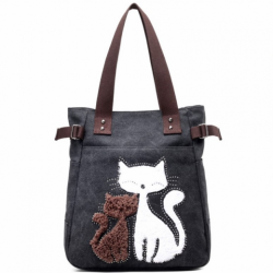 A picture of Ежедневна дамска чанта Cat Black