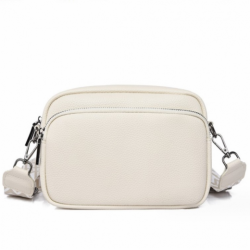 A picture of Малка дамска чанта естествена кожа White 1225